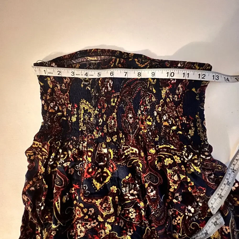 Justify Women's Strapless Floral Print Beach Cover Up Style Dress Sz M - Picture 4 of 11
